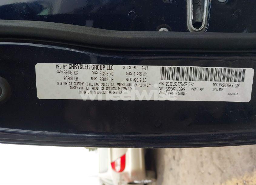 Photo 9 of 2011 Dodge Charger R/T (VIN 2B3CL5CT7BH521577)