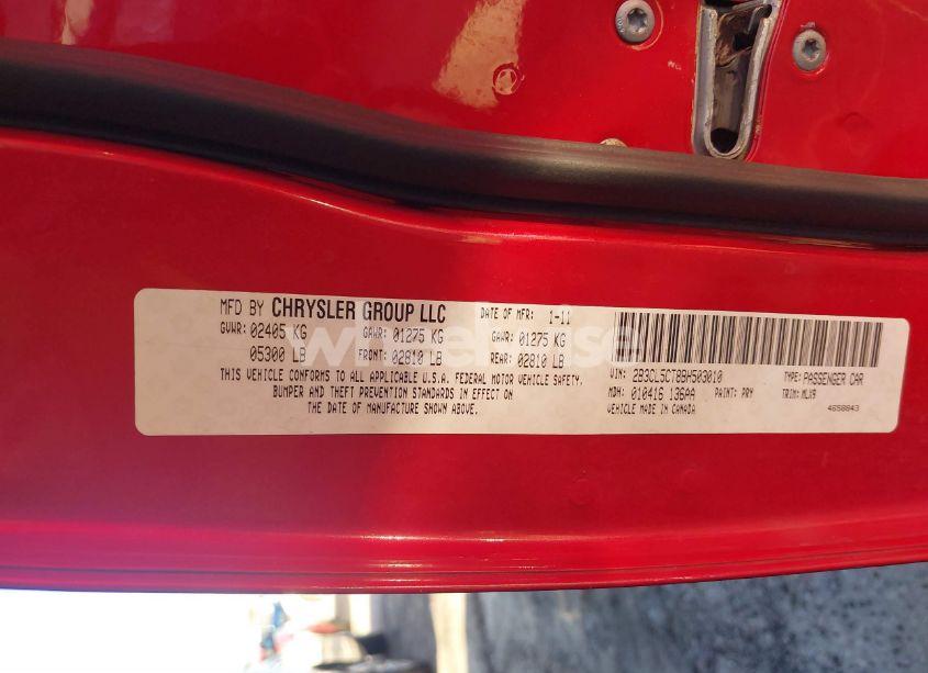 Photo 9 of 2011 Dodge Charger R/T (VIN 2B3CL5CT8BH503010)