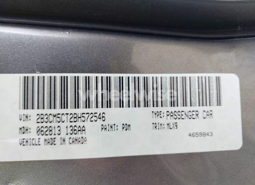 Photo 9 of 2011 Dodge Charger R/T (VIN 2B3CM5CT2BH572546)