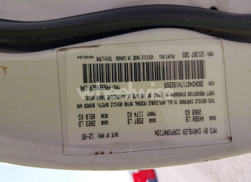 Photo 9 of 1996 Dodge Intrepid (VIN 2B3HD46T1TH192269)