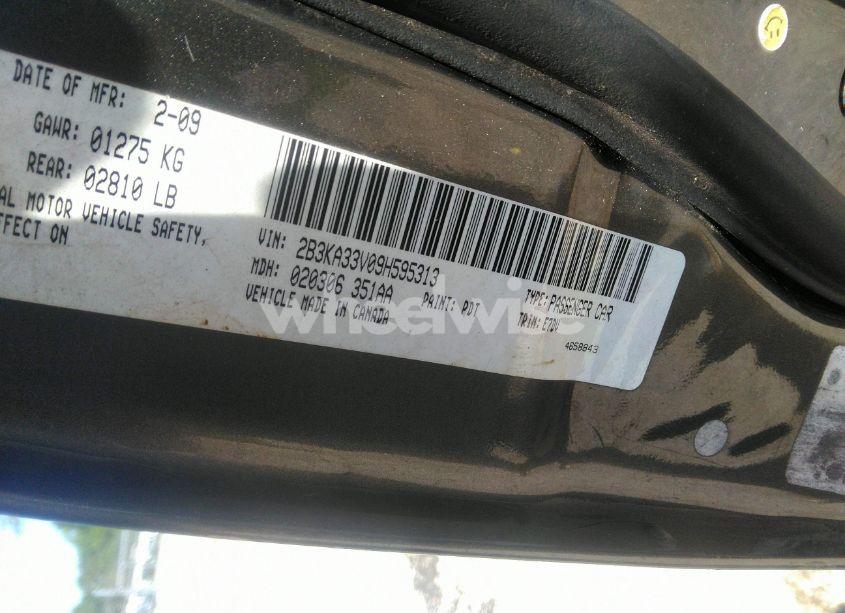 Photo 9 of 2009 Dodge Charger SXT (VIN 2B3KA33V09H595313)