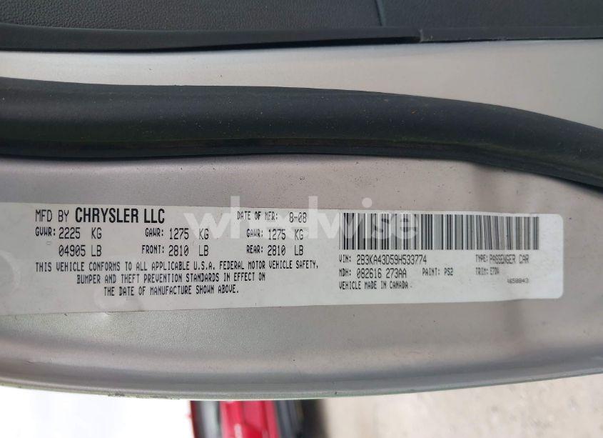 Photo 9 of 2009 Dodge Charger SE (VIN 2B3KA43D59H533774)