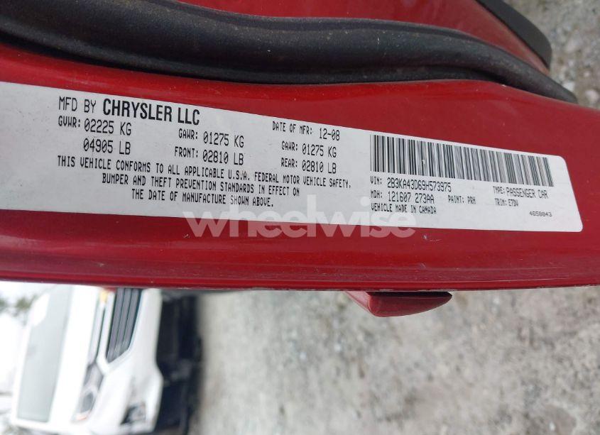 Photo 9 of 2009 Dodge Charger SE (VIN 2B3KA43D69H573975)