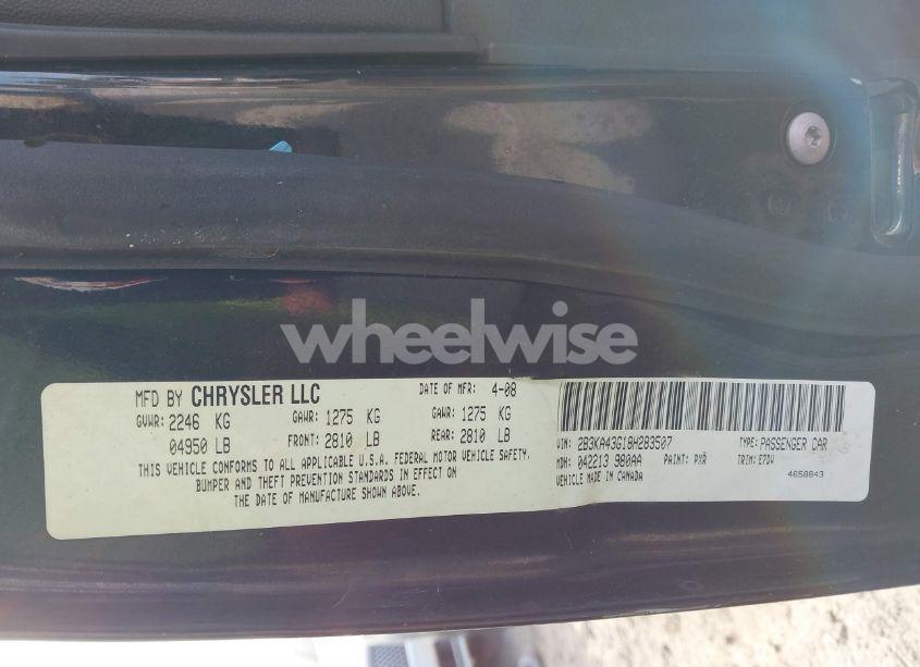 Photo 9 of 2008 Dodge Charger (VIN 2B3KA43G18H283507)