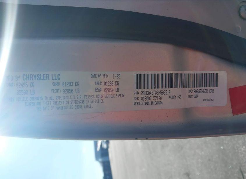 Photo 9 of 2009 Dodge Charger (VIN 2B3KA43T09H590519)