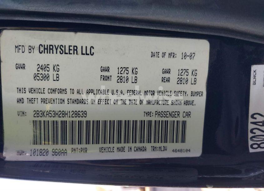 Photo 8 of 2008 Dodge Charger R/T (VIN 2B3KA53H28H128639)