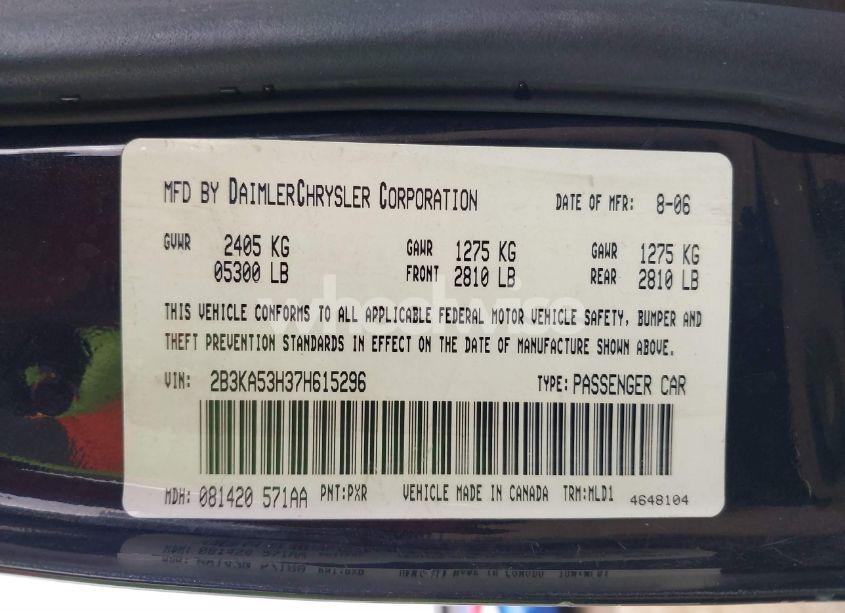 Photo 9 of 2007 Dodge Charger RT (VIN 2B3KA53H37H615296)