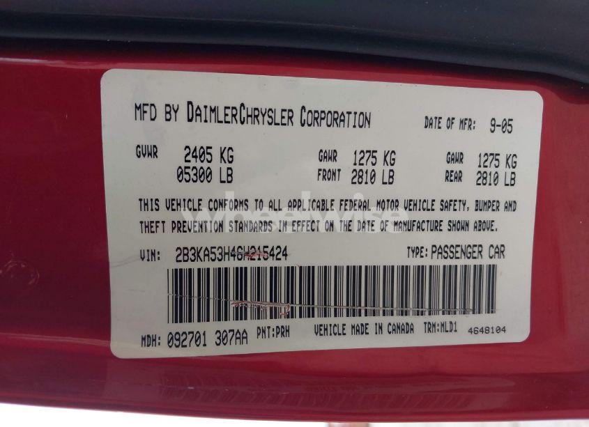 Photo 9 of 2006 Dodge Charger RT (VIN 2B3KA53H46H215424)