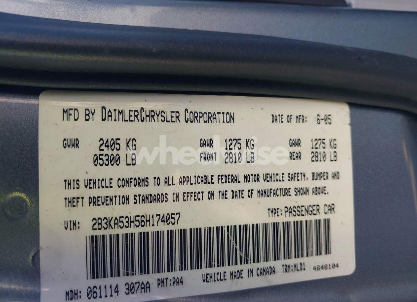 Photo 9 of 2006 Dodge Charger R/T (VIN 2B3KA53H56H174057)