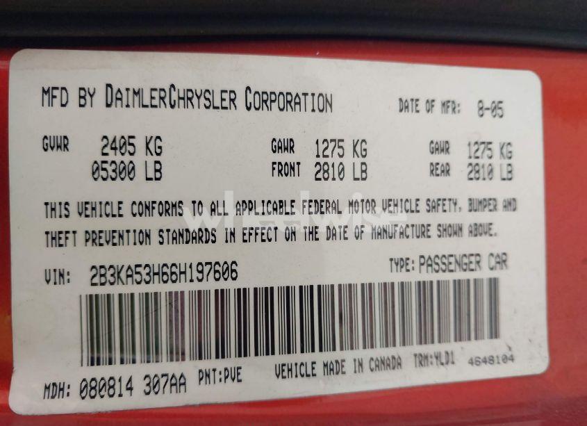 Photo 9 of 2006 Dodge Charger RT (VIN 2B3KA53H66H197606)