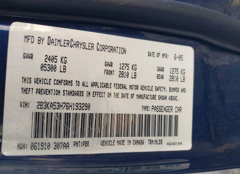 Photo 9 of 2006 Dodge Charger RT (VIN 2B3KA53H76H193290)