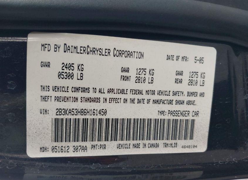 Photo 9 of 2006 Dodge Charger RT (VIN 2B3KA53H86H161450)