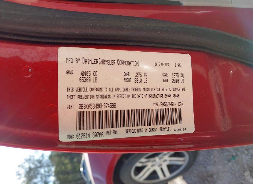 Photo 9 of 2006 Dodge Charger RT (VIN 2B3KA53H96H374598)