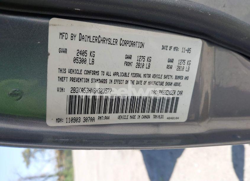 Photo 9 of 2006 Dodge Charger RT (VIN 2B3KA53HX6H323577)