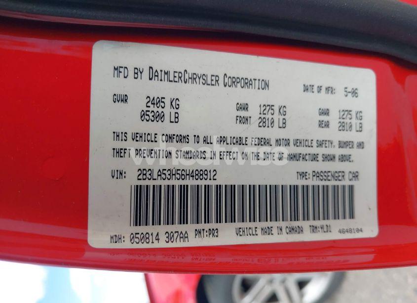 Photo 9 of 2006 Dodge Charger RT (VIN 2B3LA53H56H488912)