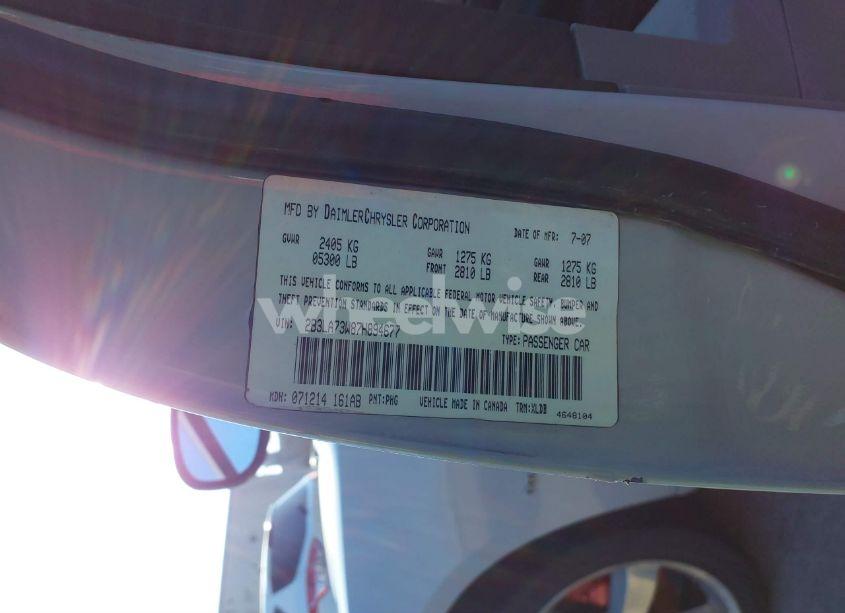 Photo 9 of 2007 Dodge Charger SRT8 (VIN 2B3LA73W87H894677)