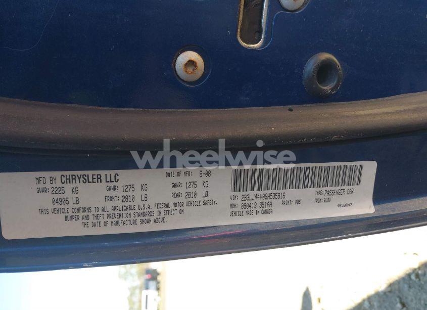 Photo 9 of 2009 Dodge Challenger SE (VIN 2B3LJ44V09H535816)