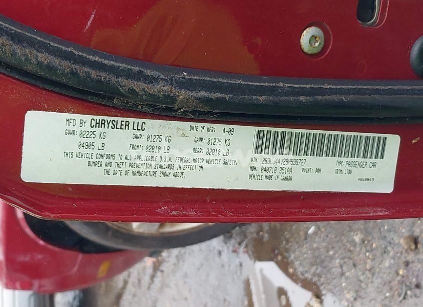 Photo 9 of 2009 Dodge Challenger SE (VIN 2B3LJ44V29H599727)