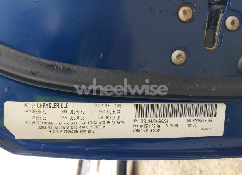 Photo 9 of 2009 Dodge Challenger SE (VIN 2B3LJ44V29H608264)