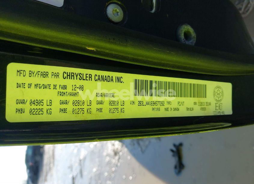 Photo 10 of 2009 Dodge Challenger SE/SXT (VIN 2B3LJ44V69H577262)