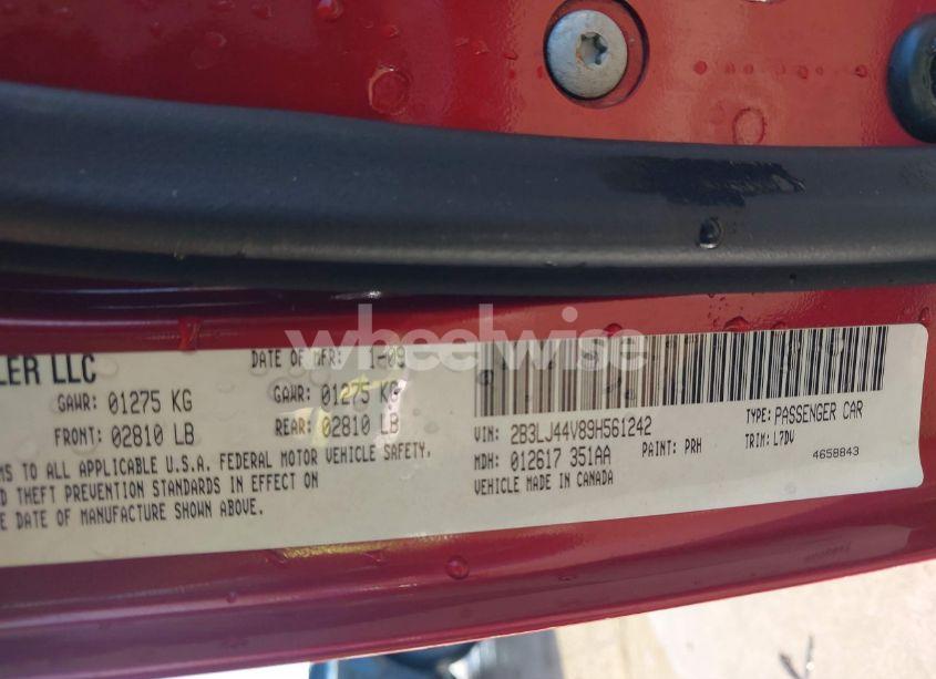 Photo 9 of 2009 Dodge Challenger SE (VIN 2B3LJ44V89H561242)