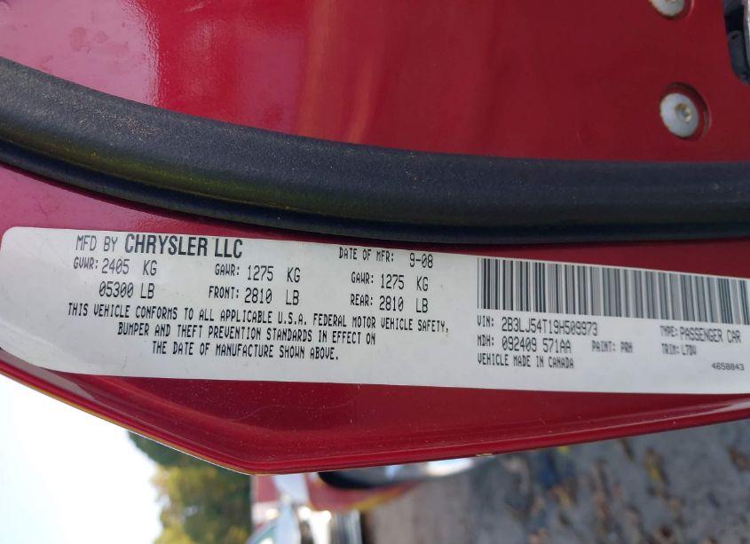 Photo 9 of 2009 Dodge Challenger R/T (VIN 2B3LJ54T19H509973)