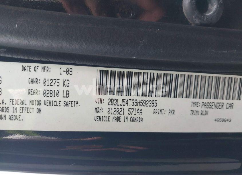 Photo 9 of 2009 Dodge Challenger R/T (VIN 2B3LJ54T39H592385)