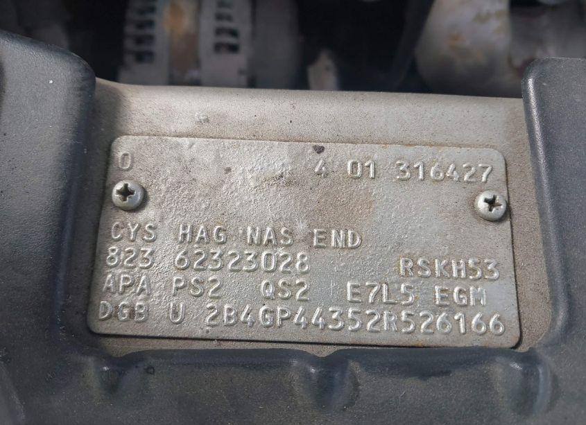 Photo 9 of 2002 Dodge Grand CARAVAN (VIN 2B4GP44352R526166)