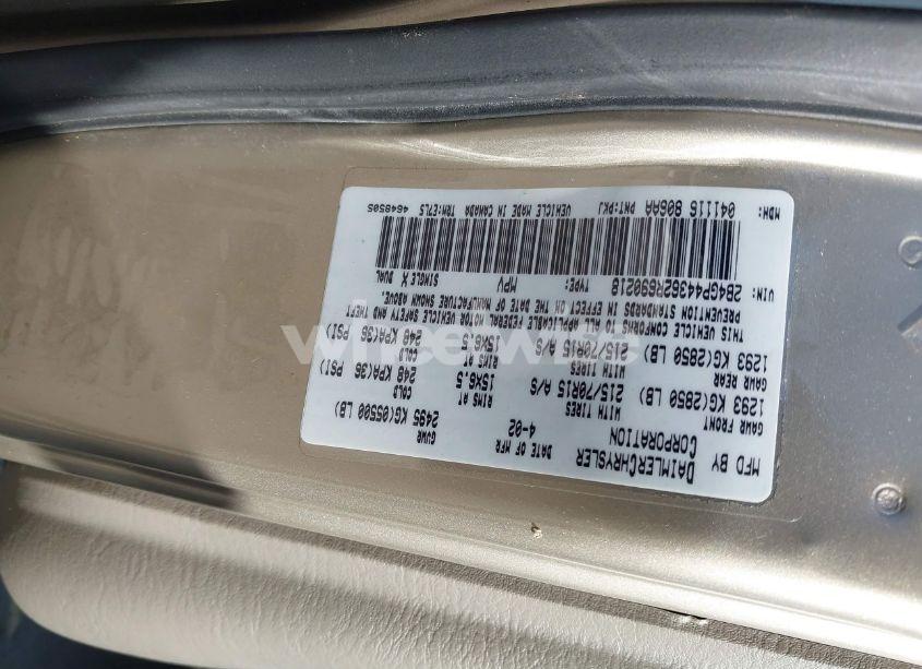 Photo 9 of 2002 Dodge Grand CARAVAN SPORT (VIN 2B4GP44362R690218)