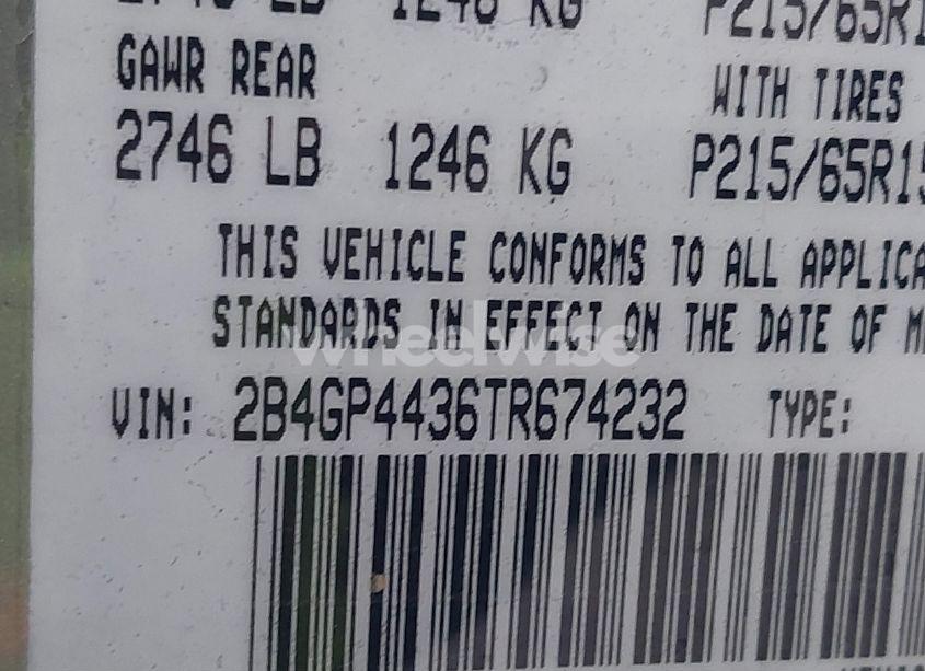 Photo 9 of 1996 Dodge Grand CARAVAN SE (VIN 2B4GP4436TR674232)