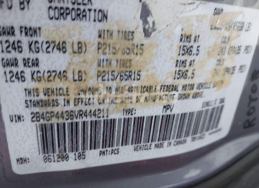 Photo 9 of 1997 Dodge Grand CARAVAN SE (VIN 2B4GP4436VR444211)