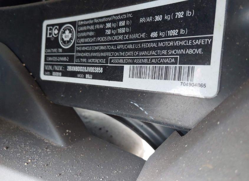 Photo 10 of 2018 Can-am Spyder ROADSTER RT/RT LIMITED/RT LIMITED 10TH ANNIVERSARY (VIN 2BXNBDD28JV003858)