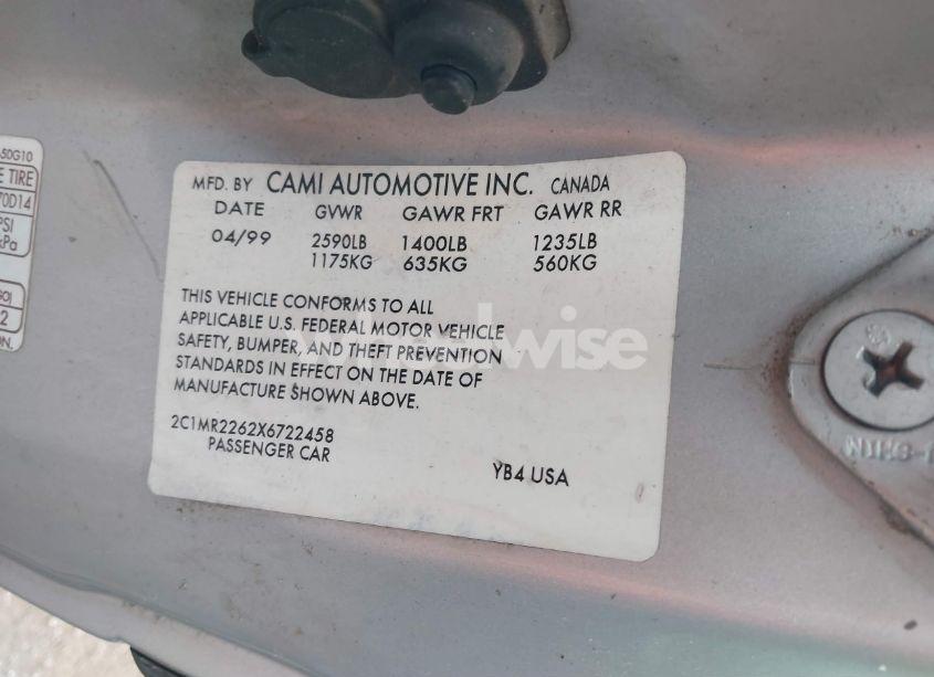 Photo 9 of 1999 Chevrolet Metro N/A (VIN 2C1MR2262X6722458)