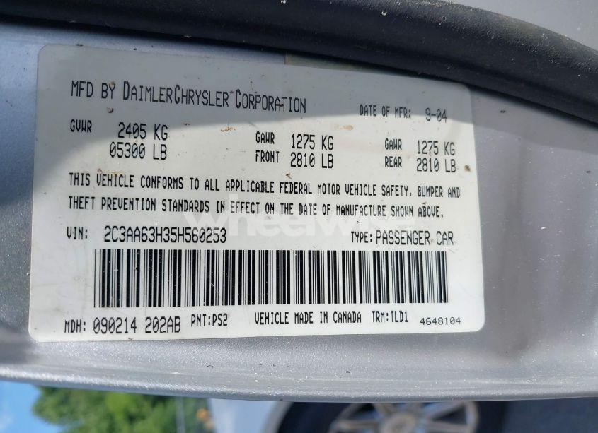 Photo 9 of 2005 Chrysler 300c (VIN 2C3AA63H35H560253)