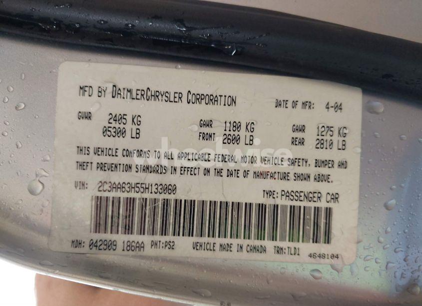 Photo 9 of 2005 Chrysler 300c (VIN 2C3AA63H55H133060)
