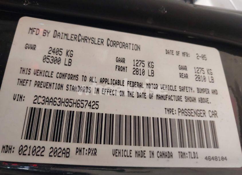 Photo 9 of 2005 Chrysler 300c (VIN 2C3AA63H95H657425)