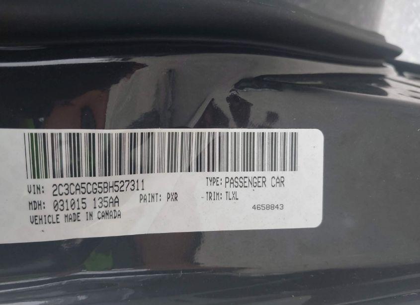 Photo 9 of 2011 Chrysler 300 LIMITED (VIN 2C3CA5CG5BH527311)