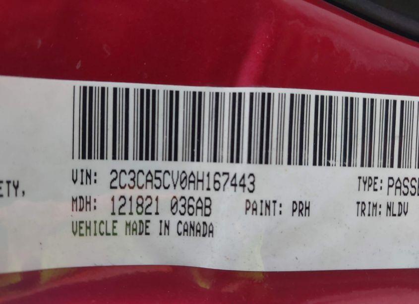 Photo 9 of 2010 Chrysler 300 TOURING/SIGNATURE SERIES/EXECUTIVE SERIES (VIN 2C3CA5CV0AH167443)