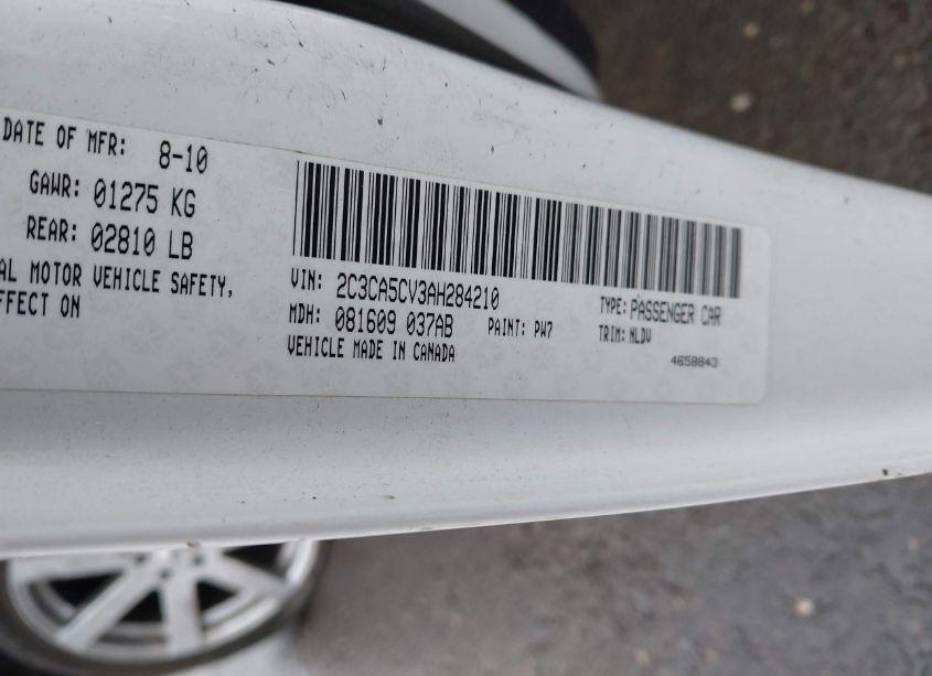 Photo 9 of 2010 Chrysler 300 TOURING/SIGNATURE SERIES/EXECUTIVE SERIES (VIN 2C3CA5CV3AH284210)