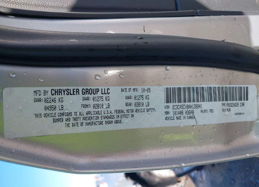 Photo 9 of 2010 Chrysler 300 TOURING/SIGNATURE SERIES/EXECUTIVE SERIES (VIN 2C3CA5CV8AH139941)