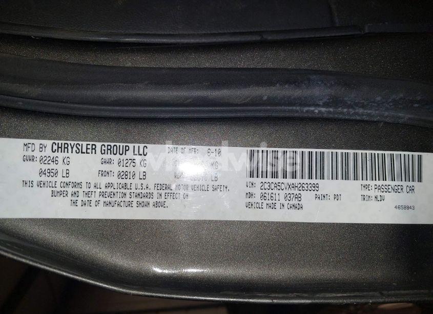 Photo 9 of 2010 Chrysler 300 TOURING/SIGNATURE SERIES/EXECUTIVE SERIES (VIN 2C3CA5CVXAH263399)