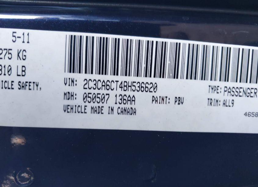 Photo 9 of 2011 Chrysler 300c N/A (VIN 2C3CA6CT4BH536620)