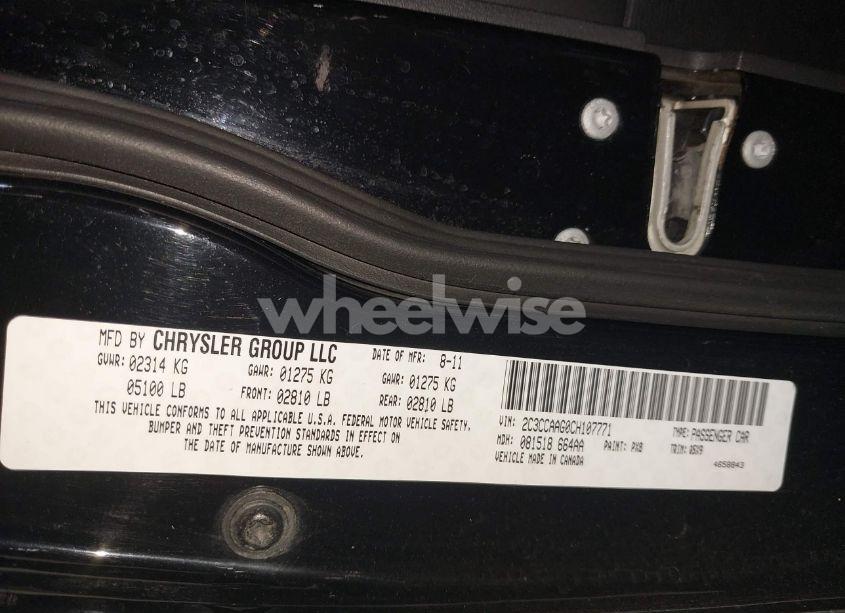 Photo 9 of 2012 Chrysler 300 (VIN 2C3CCAAG0CH107771)