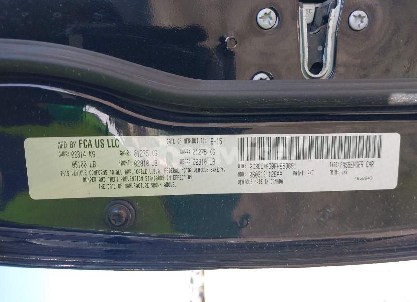 Photo 9 of 2015 Chrysler 300 LIMITED (VIN 2C3CCAAG0FH853691)