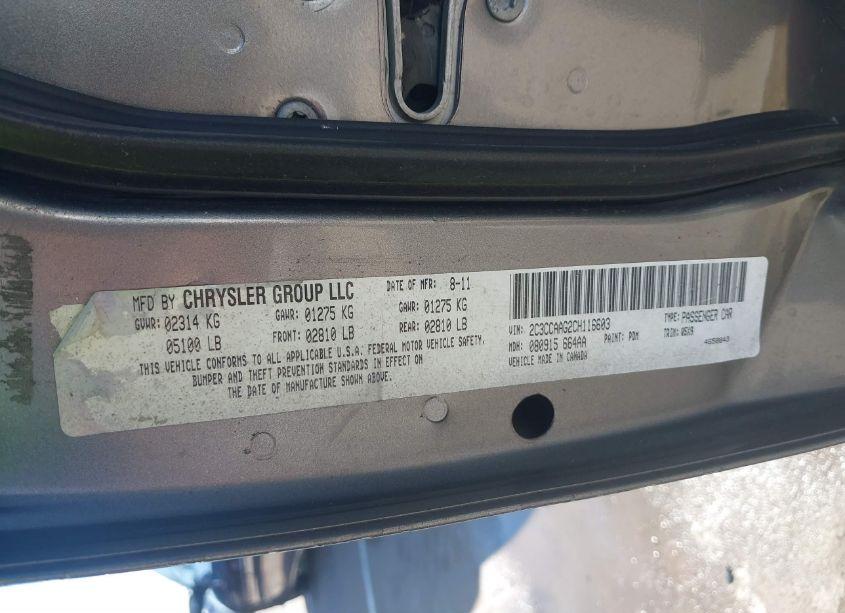 Photo 9 of 2012 Chrysler 300 (VIN 2C3CCAAG2CH116603)