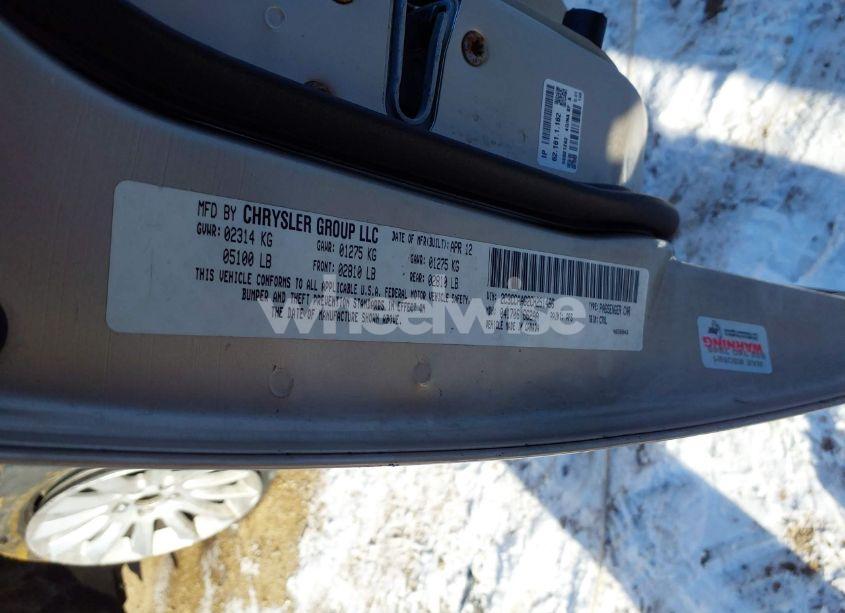 Photo 9 of 2012 Chrysler 300 (VIN 2C3CCAAG2CH251466)