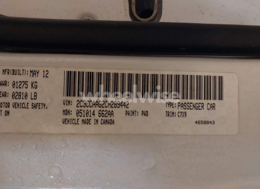 Photo 9 of 2012 Chrysler 300 (VIN 2C3CCAAG2CH289442)