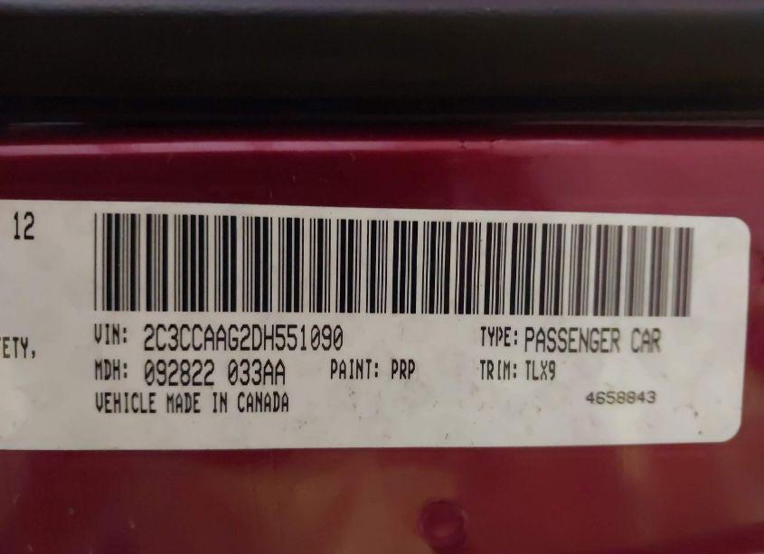 Photo 9 of 2013 Chrysler 300 MOTOWN (VIN 2C3CCAAG2DH551090)