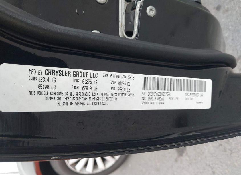 Photo 9 of 2013 Chrysler 300 MOTOWN (VIN 2C3CCAAG2DH697506)