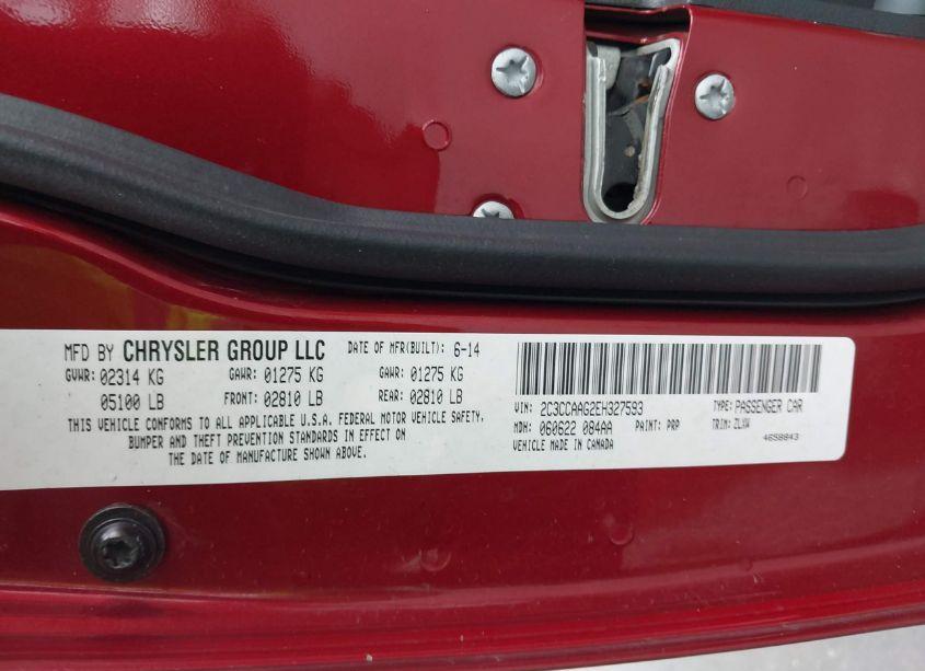 Photo 9 of 2014 Chrysler 300 UPTOWN EDITION (VIN 2C3CCAAG2EH327593)